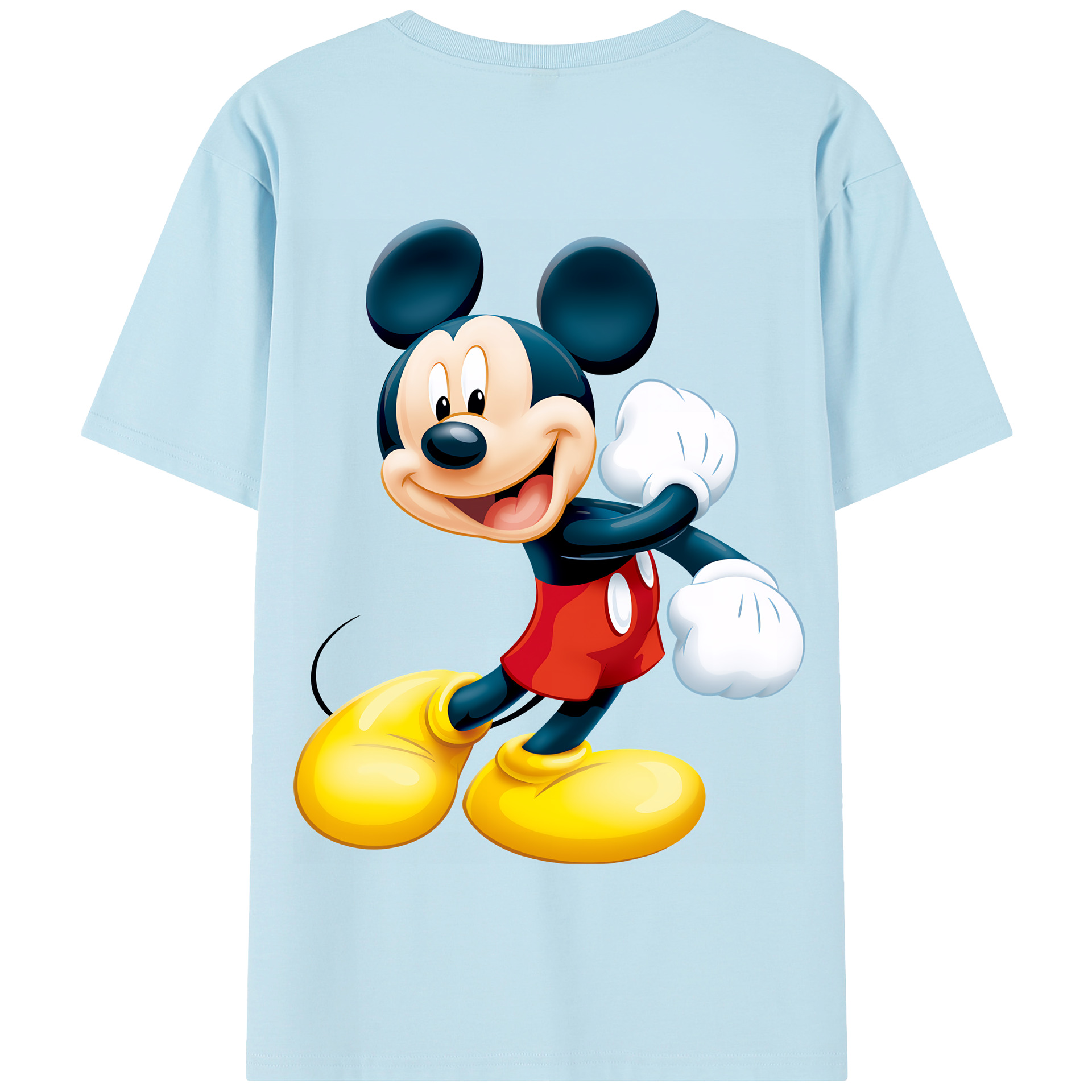 （画像用） ミッキーマウス Mickey Mouse 綿100％半袖Tシャツ（背面プリント）